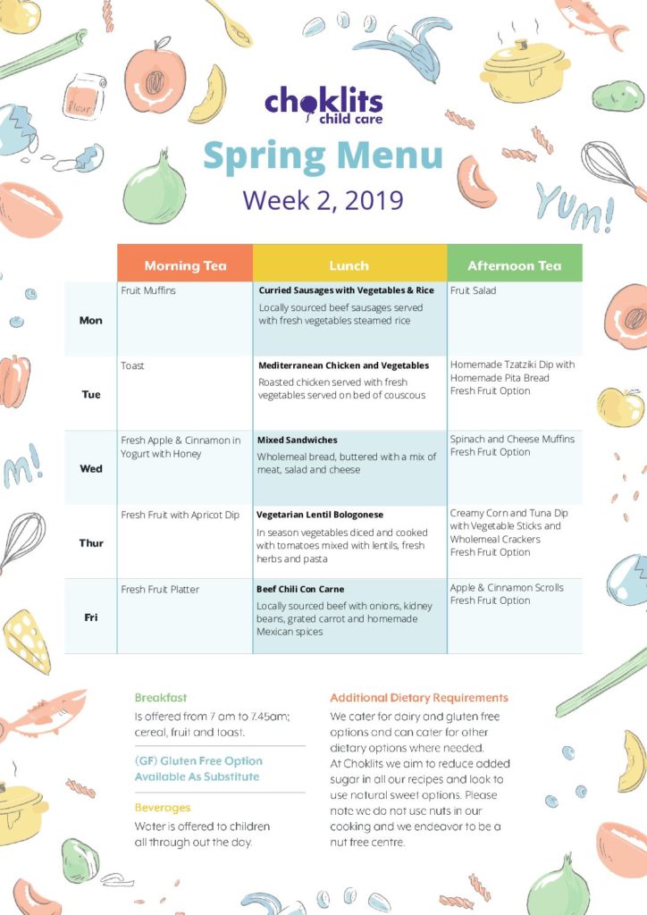 Choklits Spring Menu 2019 Week 2 Pdf 724x1024