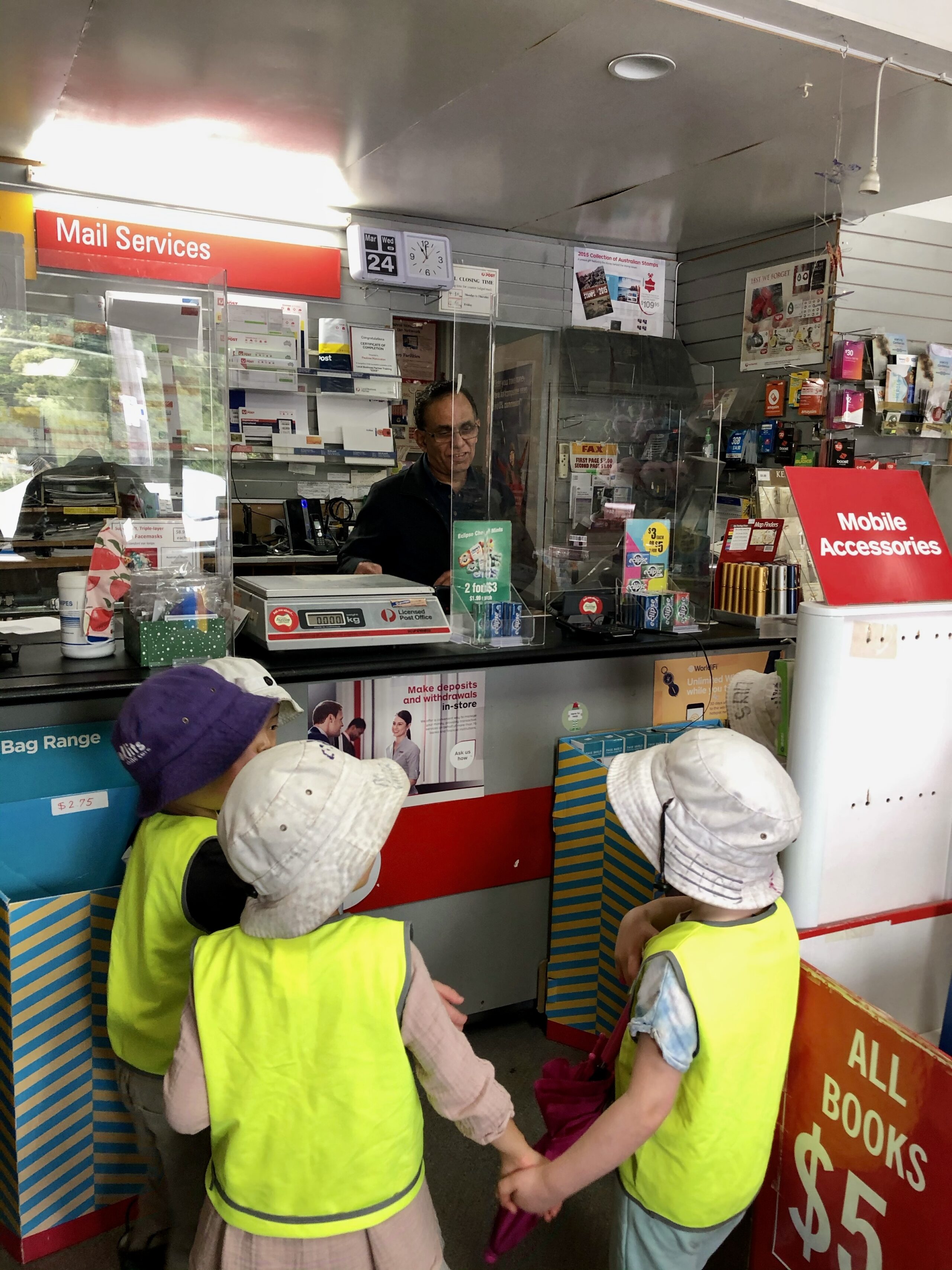 Learning about mail on our post office excursion